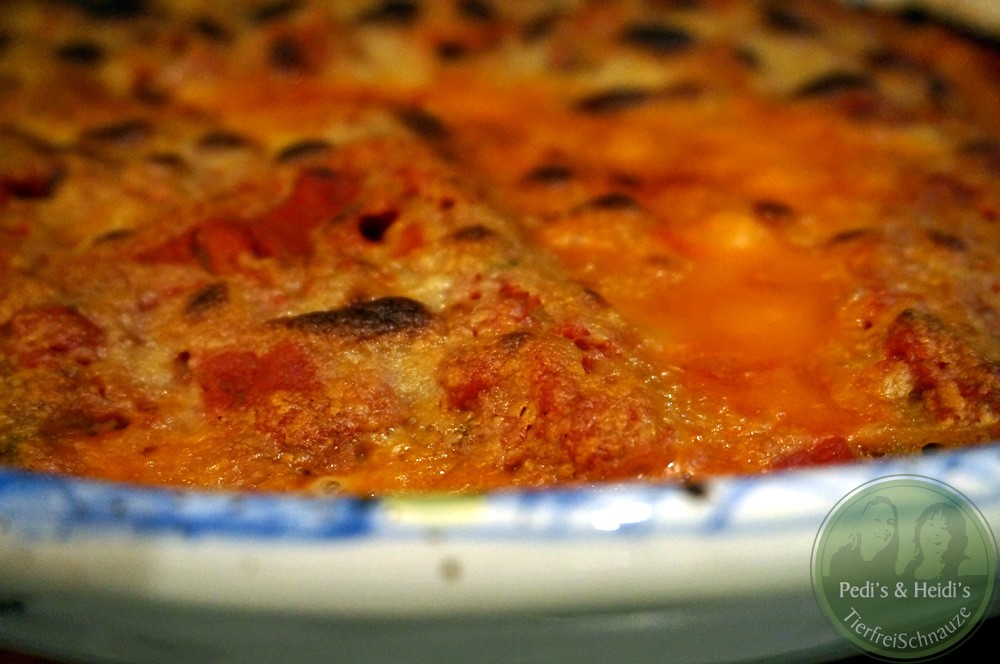 Canneloni überbacken in der Auflaufform