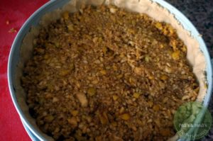 Nussiger Apfelkuchen mit Qvarkguss