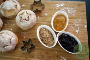 Sternenstaub-Brötchen,Punsch Marmelade, Bratapfel-StreuMix, Orangen-Ingwer Marmelade