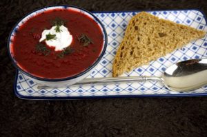 russische rote Bete Suppe