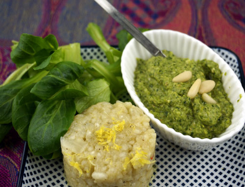 Feldsalat-Pesto & Zitronen-Risotto