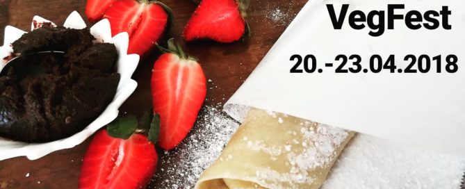 Süße Crêpes mit Nuss-Schokosoße vom VegFest 2018 in Didim